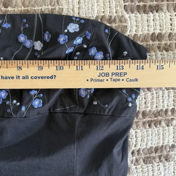 Vtg Y2k Express Floral Babydoll Strapless Formal Dress 3/4 Fairy Whimsigoth - Picture 6 of 8